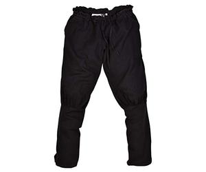 Battle-Merchant - Olaf - Men’s Viking Trousers - LARP Medieval Costume - Black - S