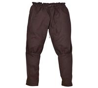 Battle-Merchant - Olaf - Men’s Viking Trousers - LARP Medieval Costume - Brown - 3XL