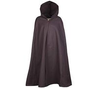 Battle-Merchant Paul - Children’s Medieval Cloak With Hood For Boys And Girls - LARP Viking Costume - Brown - 13-16 years