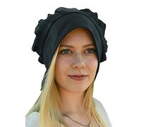 Battle-Merchant Pleated Medieval Coif for Women - Bonnet - Medieval Headwear