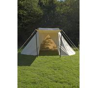 Battle-Merchant Sachsenzelt Jorvik 3 x 5 m 340 GSM Natural 3 Person Tent for Medieval Events, Camping, Festivals