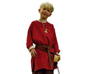 Battle Merchant Simple Kids Tunic Arn for Boys and Girls (Red/128)