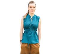 Battle-Merchant - Sleeveless Medieval Blouse Levke - Shirt with Lacing - Shield Maid Outfit - LARP, Viking, Pirate - Petrol - M