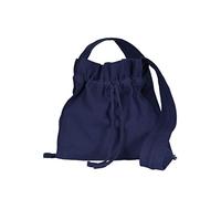 Battle-Merchant Women's Satchel with Braiding - Medieval Shoulder Bag - Canvas - Available in Four Colours - Blue
