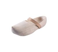 Battle-Merchant Wooden Clogs with Leather Straps - for Men, Women and Children - Beige - EU 44