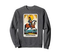 Battle Of Hastings Tarot Card 1066 Sweatshirt, Adult Unisex, Dark Heather Grey, Medium