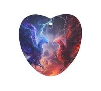 Battle of Phoenixess Cool Thundering Car Air Freshener Hanging Aromatherapy Tablets Car Accessories Rearview Mirror Pendant Decor