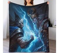Battle Of The Gods Super Soft Plush Throw Blanket Custom Design Cozy Fleece Blanket Perfect for Couch Sofa Bed Beautiful 3D Printed Travel All Season Dorm Decor Bedding Bedroom 50x60inch(127x152cm)