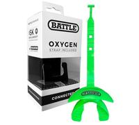 Battle Oxygen Lip Protector Mouthguard with Connected Strap - Football and Sports Mouth Guard - Maximum Oxygen Supply - Mouthpiece Fits With or Without Braces