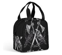 Battle Ravens Lunch Bag for Women Men Insulated Lunch Box Reusable Lunch Tote for Work Picnic Travel