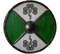Battle Ready Celtic Battle Wooden Shield Medieval Shield Celtic Warrior Shield Celtic Knot White, Green
