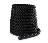 Battle Rope 38mm Heavy Duty Training Rope for Home Gym, Strength & Cardio Workouts PolyDac Exercise Rope with Heat Shrink Handles 6M, 9M & 12M Length Options (6 Meter)