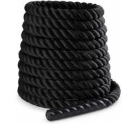 Battle Rope 38mm Heavy Duty Training Rope for Home Gym, Strength & Cardio Workouts PolyDac Exercise Rope with Heat Shrink Handles 6M, 9M & 12M Length Options (12 Meter)