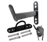 Battle Rope Hook For Gym - Durable Steel Rack | Space Saving Wall Bracket With Black Finish,Training Rope Organizer,Training Equipment Rack,Access