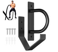 Battle Rope Mount, Heavy Steel Organizer, 10.6x8.2 Inches Workout Bracket with Strong Build, Durable Metal Exercise Hook, Rope Holder with Wall Style, Gym Equipment for Home & Club