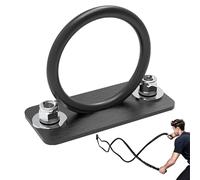 Battle Rope Wall Mount - Heavy Duty Fixing Kit, Reinforced Steel Plate | Non-Slip Handles, Ceiling Hooks, Heavy Duty PolyDacron Training Rope, Full Body Exercise Equipment for Home