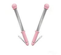 Battle Rope without Rope, Adjustable Ropeless Battle Rope & Weighted Skipping Rope without Rope - Pack of 2, Portable Fitness Equipment with 4 mm Steel Spring for Full Body Workout at Home (Pink)