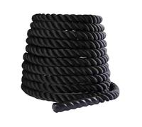 Battle Ropes 9.18ft/9.8ft Heavy Training Ropes for High Intensity Full Body Workout, Professional Home Gym Exercise Equipment for Strength and Cardio- 25mmx2.8m Black