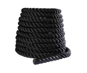 Battle Ropes 9.18ft/9.8ft Professional Heavy Exercise Training Ropes for Home Gym Functional Fitness Workout- 25mmx2.8m Black
