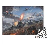 Battle Scene Jigsaw Puzzle 1000 Piece Jigsaw Puzzle for Adults War Aircraft Puzzle Game for Family Focus Decoration Gift 70x50cm/1000pcs