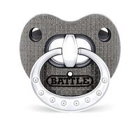 Battle Sports Binky Oxygen Football Mouthguard - Detachable Strap, Maximum Breathability, Works with Braces & No Boiling Required - Black Diamond