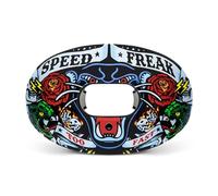 Battle Sports Oxygen Football Mouthguard - Football Mouth Guard with Strap, Superior Airflow & Better Performance, Maximum Breathability, Works with Braces - Speed Freak/Multicolor
