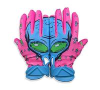 Battle Sports Pink Alien Football Gloves with Wide Layer and Receiver, Ultra Sticky Non-Slip Size M for Adults