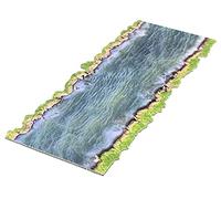 Battle Systems - Modular Fantasy Scenery - Perfect for Roleplaying and Wargames - Multi Level Tabletop Terrain for 28mm Miniatures - Colour Printed Model Diorama - DnD Warhammer (Roads and Rivers)