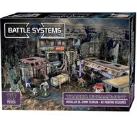 Battle Systems - Modular Tabletop 3D Gaming Sci-Fi Terrain - Perfect for 28mm-35mm Miniatures and Figures - No Painting Required - Science Fiction Aliens Wargame - (Trader Encampment)
