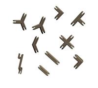 Battle Systems Plastic Terrain Clips (Brown) - Compatible with Core Space, SciFi, Fantasy, Modern Terrain - 87 Count