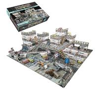 Battle Systems Sci-Fi Terrain - 28mm Modular 3D Space Terrain - Perfect for Wargaming and Roleplaying Tabletop Games - Full Colour Printed 3D Multi Level Building Models (Galactic Core Set)