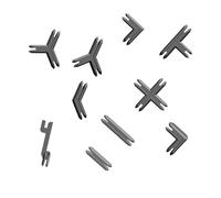 Battle Systems Terrain Plastic Terrain Clips (Grey) - Core Space and SciFi, Fantasy, Modern Terrain Compatible