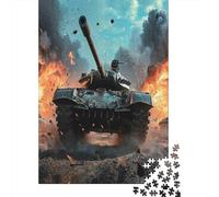 Battle Tank Warfare 1000 Piece Sturdy Paper Puzzle Parent-Child Interactive Game Home Leisure HD Printing 52x38cm/1000pcs