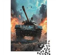 Battle Tank Warfare Premium Paper Jigsaw Puzzle 1000 Pieces for Adults Challenging Rainy Day Activity for Women, Men 38x26cm/1000pcs