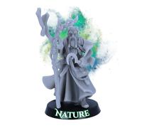Battle Wizards and Mages Miniature Set - 8 Fantasy Wizard Models or Singles | 32mm Scale | Magic Casters for RPG & Tabletop | Unpainted Resin by Highlands Miniatures | 25mm Bases (Mage of Nature)