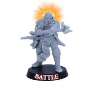 Battle Wizards and Mages Miniature Set - 8 Fantasy Wizard Models or Singles | 32mm Scale | Magic Casters for RPG & Tabletop | Unpainted Resin by Highlands Miniatures | 25mm Bases (Battle Mage)