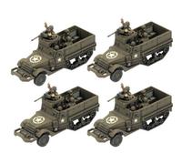 Battlefront Flames Of War: M3 Halftrack Transport Platoon (X4 Plastic) - Brand New And Sealed