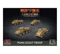 Battlefront Flames Of War: Puma Scout Troop (X4 Plastic) - Brand New And Sealed