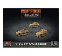 Battlefront Flames Of War: Sd Kfz 250 8Cm/7.5Cm/2Cm Scout Platoon (X3 Plastic) - Brand New And Sealed
