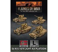Battlefront Flames Of War: Sdkfz 10/4 Light Aa Platoon (X4 Plastic) - Brand New And Sealed