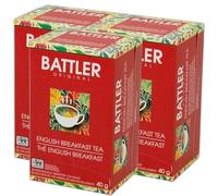 Battler English Breakfast - 3 Pack 60 Individually Wrapped Envelope Tea Bags - Classic Full-Bodied Ceylon Black - Strong British Morning Brew - Everyday Premium Drink Selection