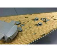 Battleship 1/200 Bismarck Wooden Deck Metal Mast Gun with Trumpeter 03702
