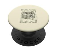 Battleship 16 Inch Three Gun Turret Interior Plan Diagram PopSockets Adhesive PopGrip