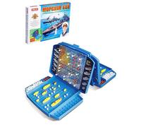 Battleship Board Game, Classic Naval Strategy Game, Two Player Tactical Combat Game, Folding Battle Board with Ships and Pegs