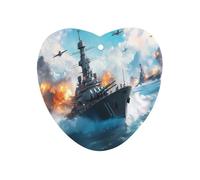 Battleships Ocean And War Car Aromatherapy Tablets Air Freshener Hanging Scented Cards for Rooms Bathrooms Wardrobe Love form