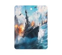 Battleships Ocean And War Car Aromatherapy Tablets Air Freshener Hanging Scented Cards for Rooms Bathrooms Wardrobe Square