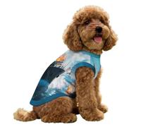Battleships Ocean And War Dog Shirts for Small Doggie Pet Ice Silk Vest Breathable Summer T-Shirt Soft Puppy Outfits