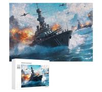 Battleships Ocean And War Funny Wooden Picture Puzzle Wood Jigsaw Creative Gift for Adults And Family Game