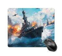 Battleships Ocean And War Gaming Mouse Pad with Rubber Base