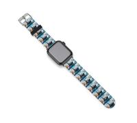 Battleships Ocean And War Silicone Watchband Compatible with IWatch Classic Replacement Strap Soft Wristbands for Men Women 42mm/44mm